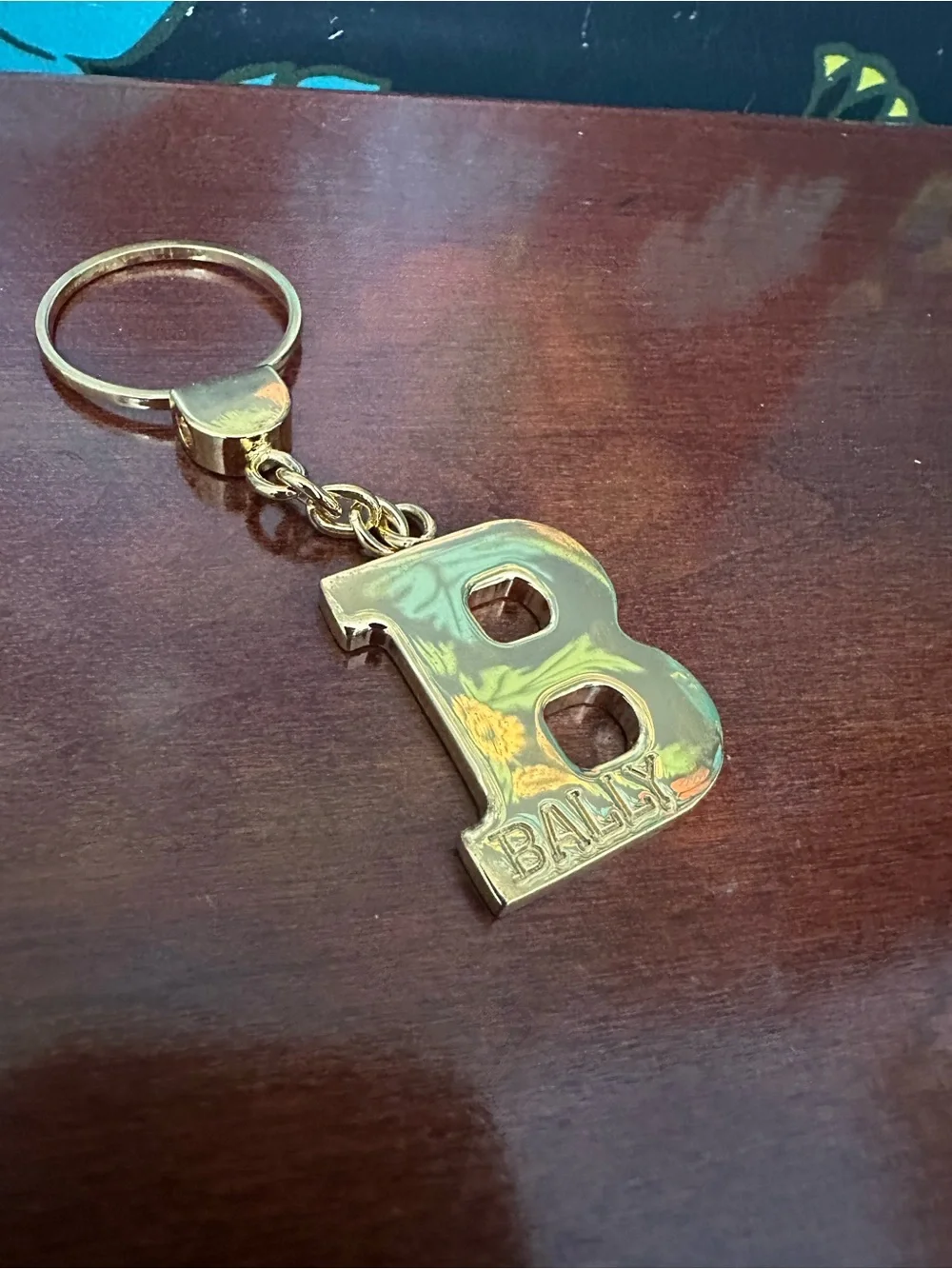 Vintage Bally Gold-Plated “B” Logo Keychain Late 1990s Logo Made in Italy